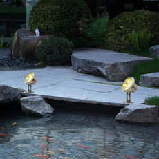 Modern LED Außenleuchte/Strahler Silber Metall/Glas Hof/Garten