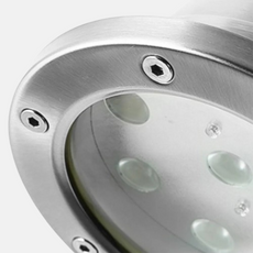  Modern LED Außenleuchte/Strahler Silber Metall/Glas Hof/Garten