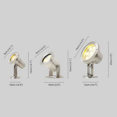  Modern LED Außenleuchte/Strahler Silber Metall/Glas Hof/Garten