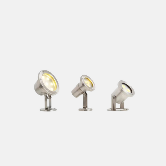  Modern LED Außenleuchte/Strahler Silber Metall/Glas Hof/Garten