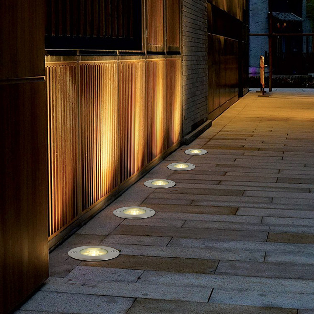 Modern Außenleuchte/Strahler LED Schwarz Metall/Glas Garten/Boden
