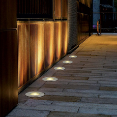 Modern Außenleuchte/Strahler LED Schwarz Metall/Glas Garten/Boden