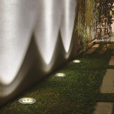 Modern Außenleuchte/Strahler LED Schwarz Metall/Glas Garten/Boden