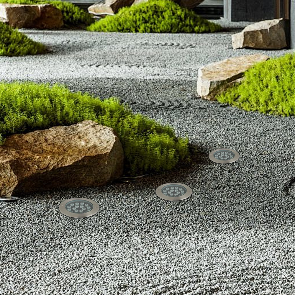 Modern Außenleuchte/Strahler LED Schwarz Metall/Glas Garten/Boden