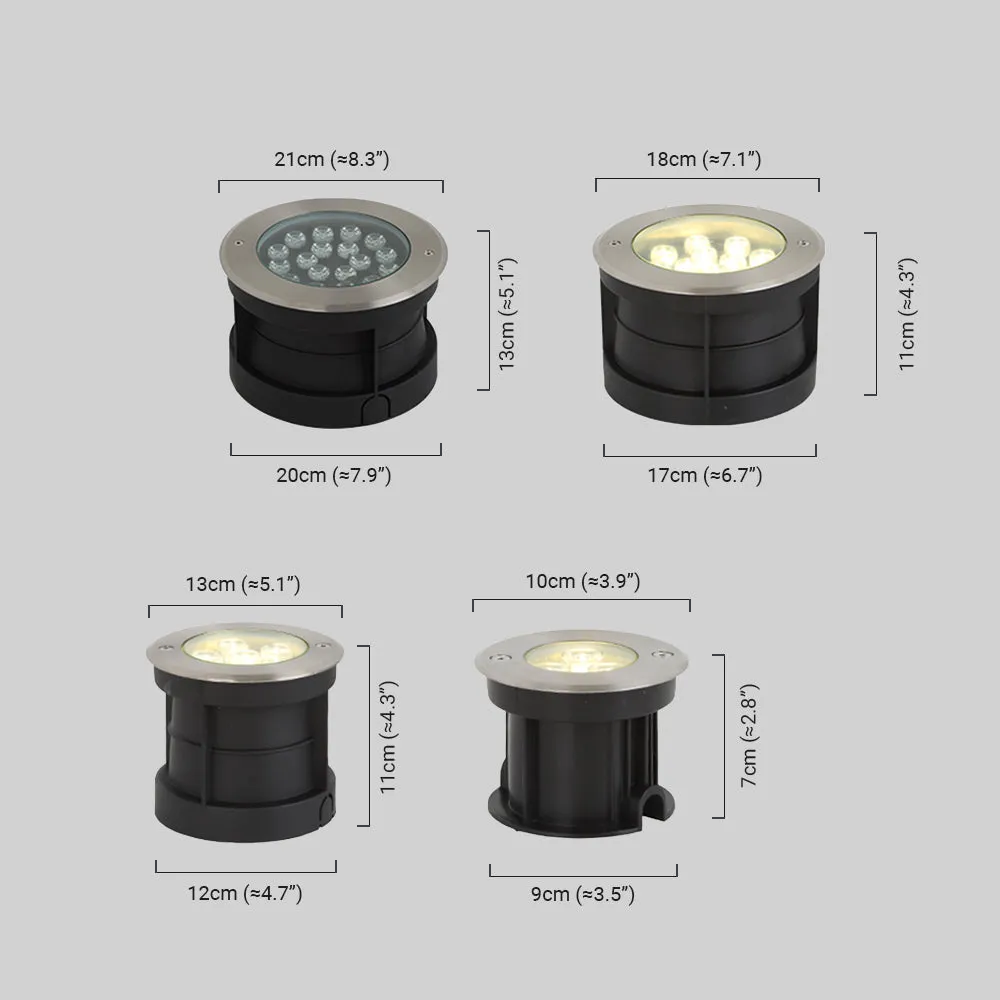 Modern Außenleuchte/Strahler LED Schwarz Metall/Glas Garten/Boden