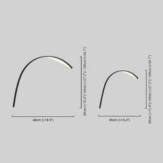 Minimalistische Außenlampe Schwarz Metall Acryl Linear Außen