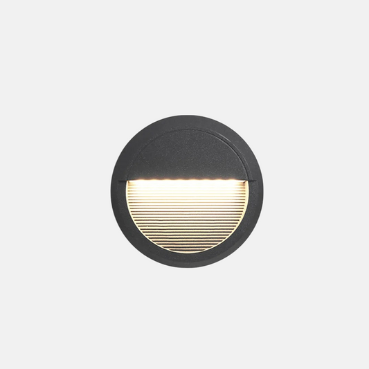 Modern Außenwandleuchte LED Rund Metall Schwarz Treppenhaus/Terrasse