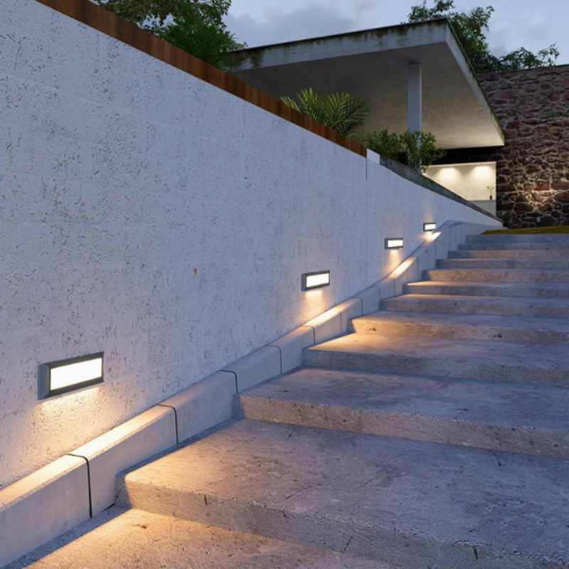 Modern Außenleuchten LED Metall Schwarz Treppenhaus