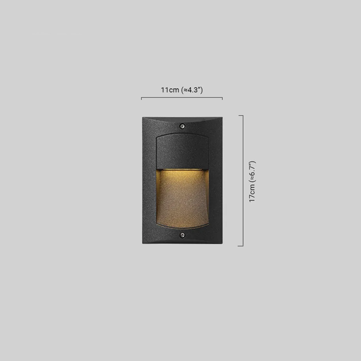 Moderne Außenlampe Schwarz Metall Acryl Rechteckig Außen
