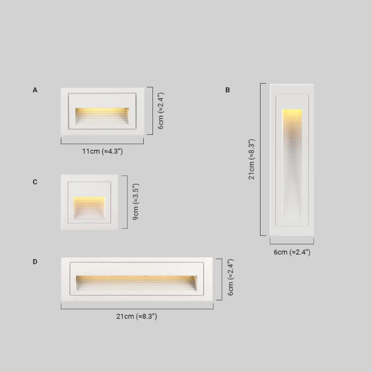 Moderne LED Außenwandleuchte Quadrat Schwarz Metall Garten/Treppen