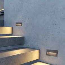 Moderne Außenleuchte LED Rechteckig Schwarz Senor Garten/Treppenhaus