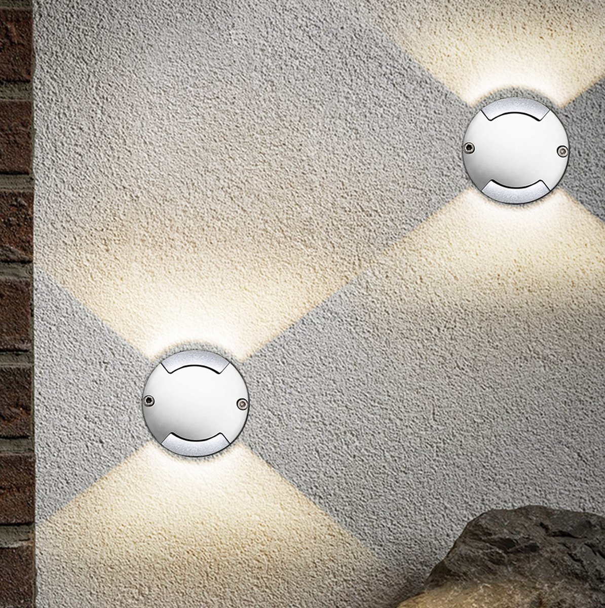 Moderne Außenleuchte LED Schwarz Metall/Glas Hof/Garten/Terrasse