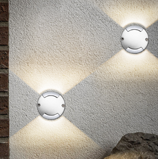 Moderne Außenleuchte LED Schwarz Metall/Glas Hof/Garten/Terrasse