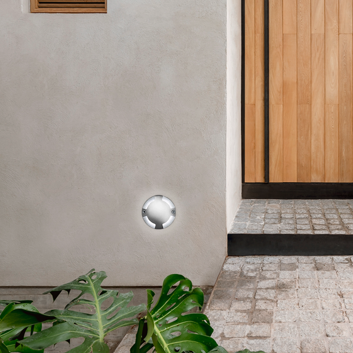 Moderne Außenbodenleuchte LED Schwarz Metall/Glas Hof/Garten/Terrasse