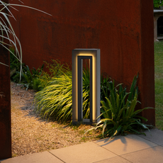Modern Außenstehleuchte LED Rechteckig Schwarz Solar Metall Garten