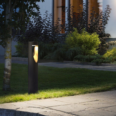 Moderne Stehlampe Schwarz Metall Zylindrisch Garten