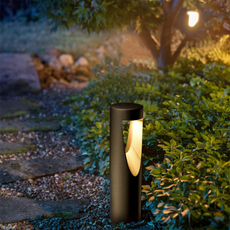 Moderne Stehlampe Schwarz Metall Zylindrisch Garten