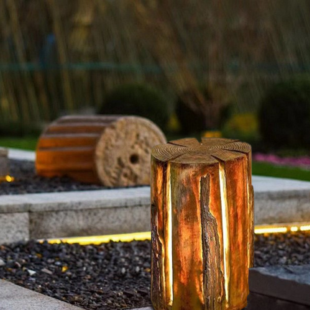 Art Deco Außenstehleuchte LED Natürliche Säule Harz  Garten/Hof