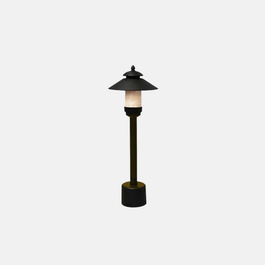  Minimalistisch Außenstehleuchte LED Schwarz Marmor Metall Garten 