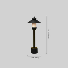  Minimalistisch Außenstehleuchte LED Schwarz Marmor Metall Garten 