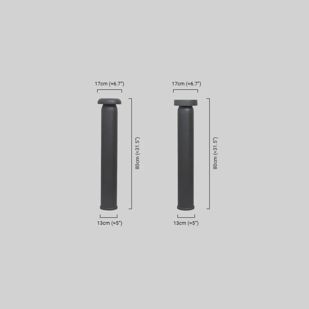 Minimalistische Wegeleuchte Schwarz Metall Acryl Zylindrisch Außenbereich