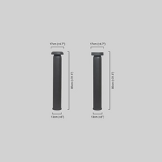 Minimalistische Wegeleuchte Schwarz Metall Acryl Zylindrisch Außenbereich