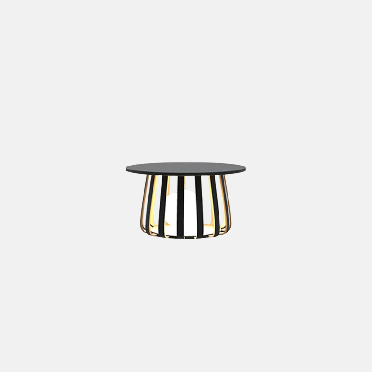 Moderne Außenstehleuchte LED TIischform Schwarz Metall Solar  Garten/Terrasse