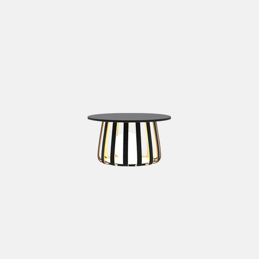 Moderne Außenstehleuchte LED TIischform Schwarz Metall Solar  Garten/Terrasse