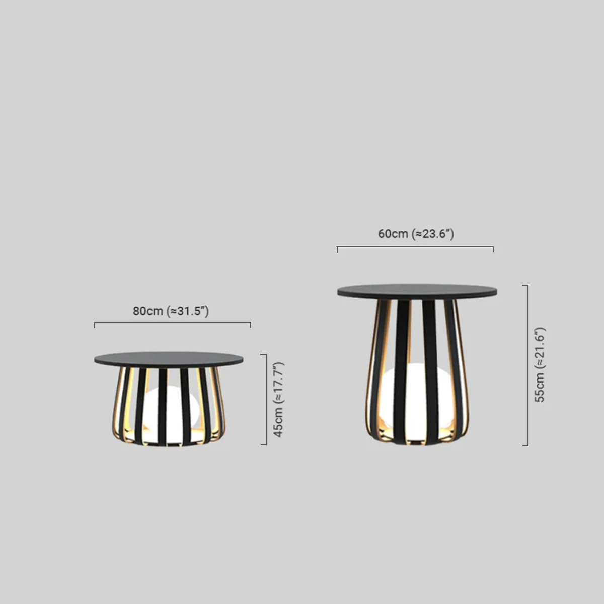 Moderne Außenstehleuchte LED TIischform Schwarz Metall Solar  Garten/Terrasse