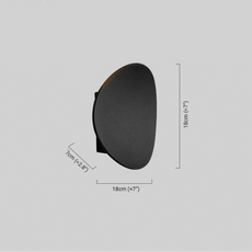Minimalistisch Wandlampe Metall Grau korridore