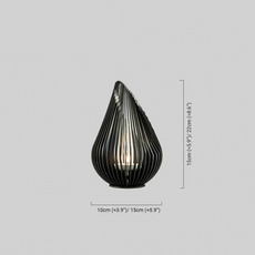 Minimalistisch Außenstehleuchte LED Tropfen Silber Garten