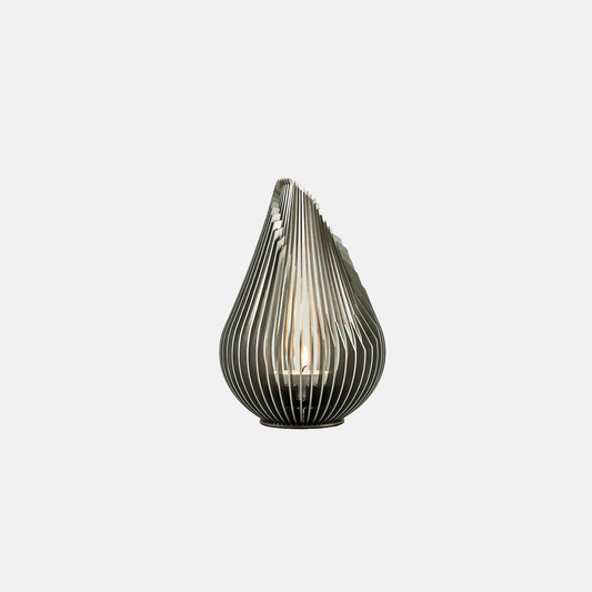 Minimalistisch Außenstehleuchte LED Tropfen Silber Garten