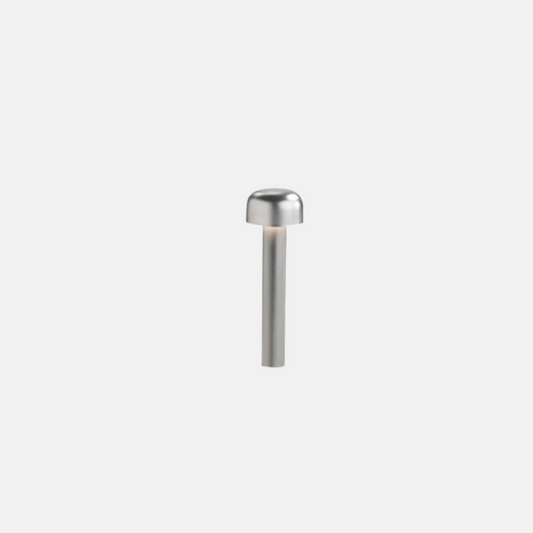 Moderne Außenwegeleuchte LED Pilz Silber Metall Garten 