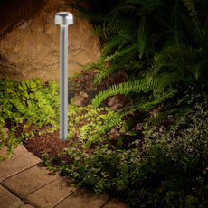 Moderne Außenwegeleuchte LED Pilz Silber/Schwarz Metall Garten
