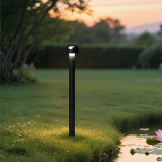 Moderne Außenwegeleuchte LED Pilz Schwarz Metall Garten 