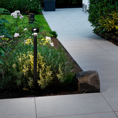 Moderne Außenwegeleuchte LED Pilz Schwarz Metall Garten 