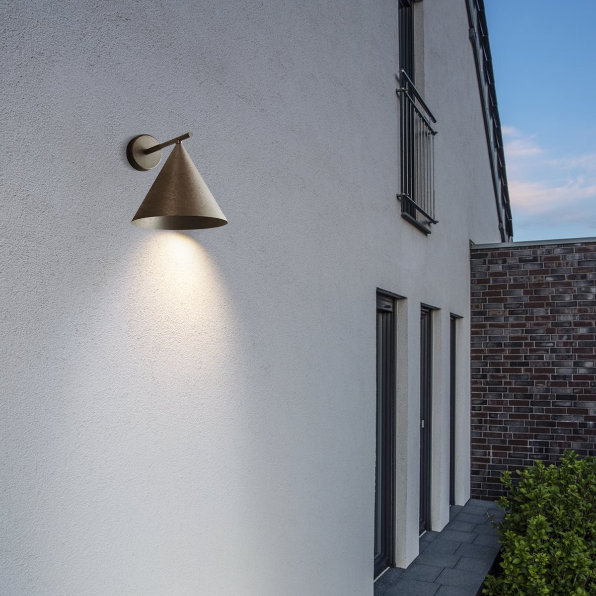 Vintage Außenwandleuchte LED Metall Gold/Schwarz Garten/Hauseingang