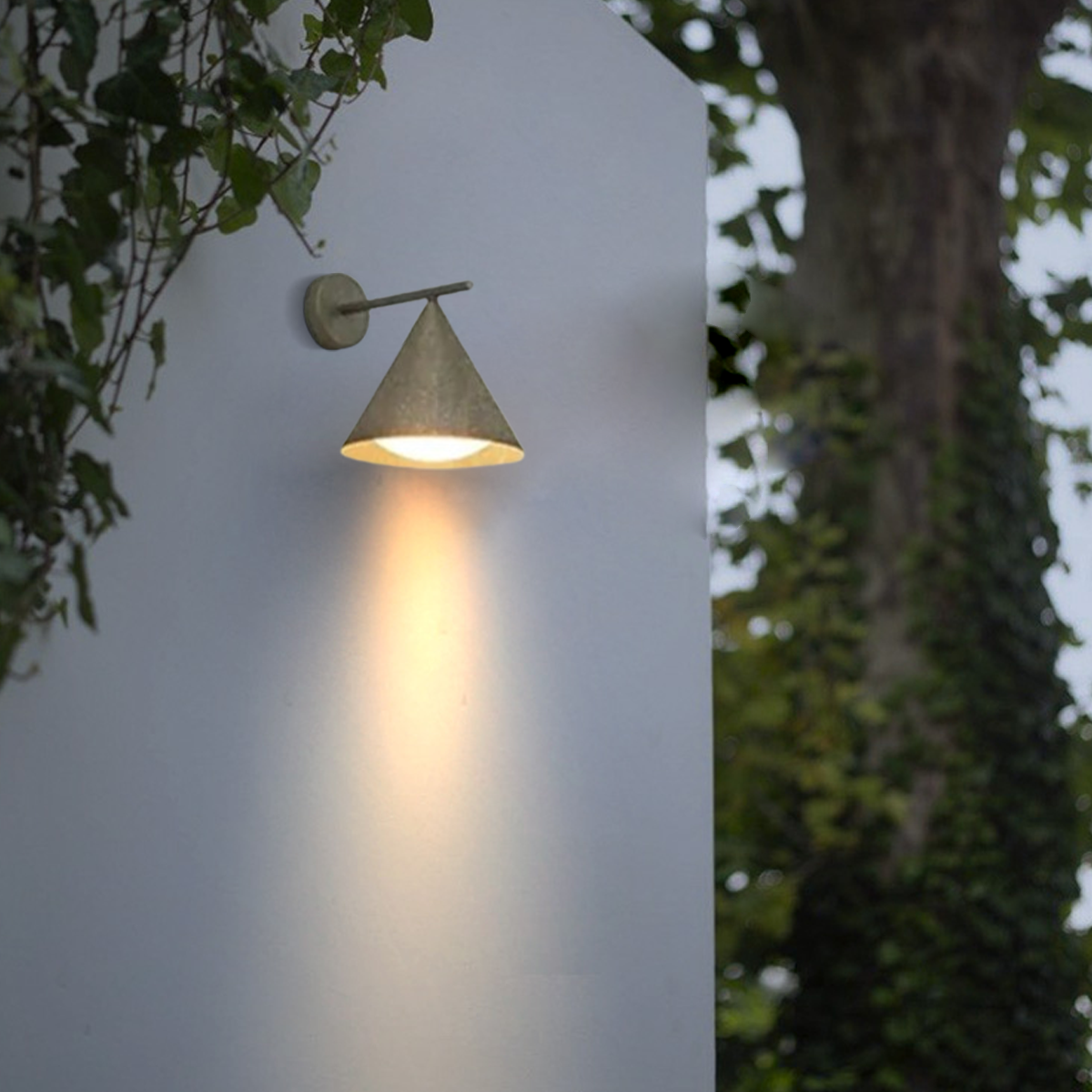 Vintage Außenwandleuchte LED Metall Gold/Schwarz Garten/Hauseingang