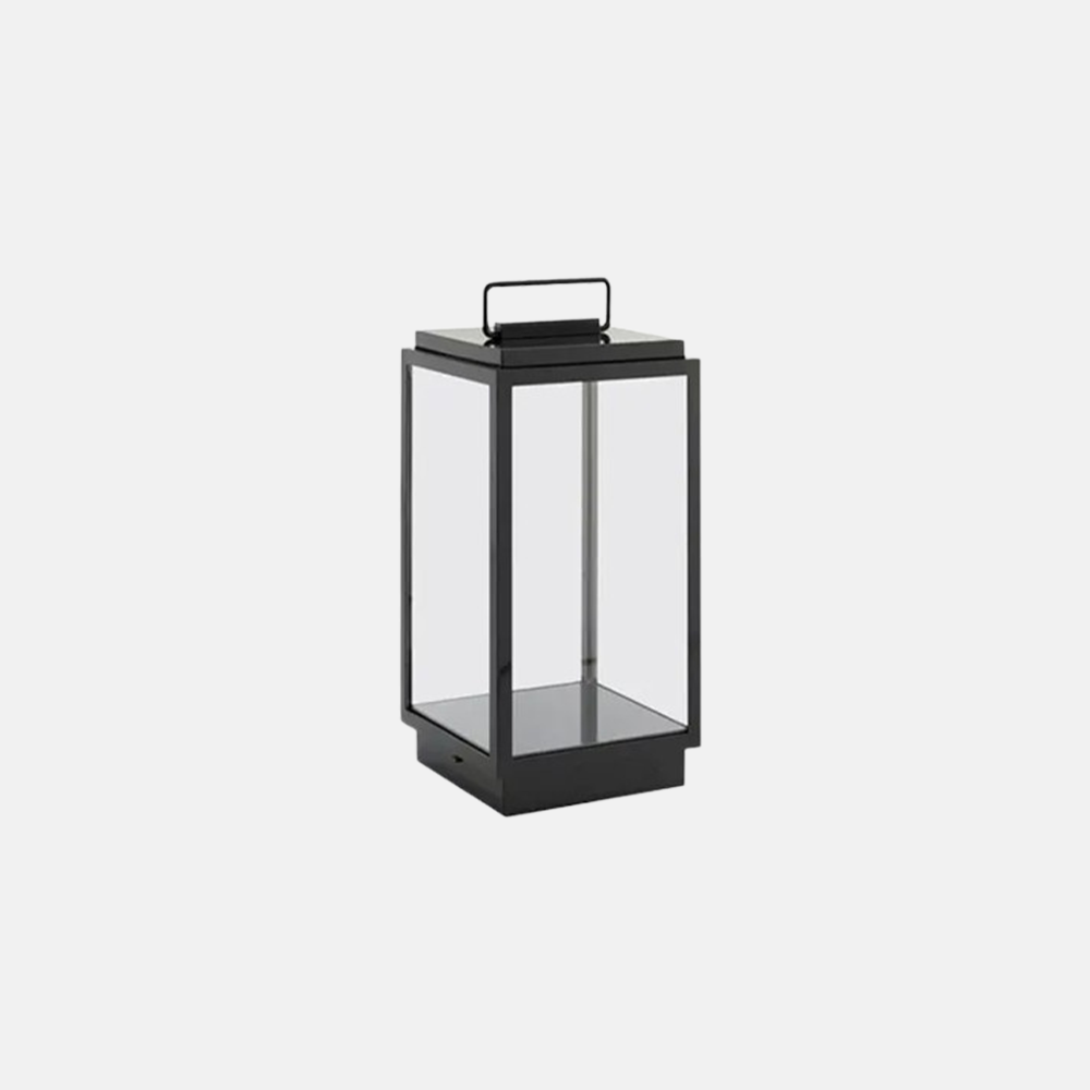 Industrielle Außenstehleuchte LED Rechteckig  Metall Schwarz Garten