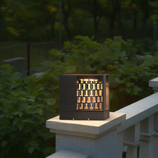 Moderne Außenleuchte Muster Metall Acryl Schwarz