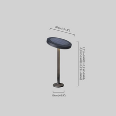 Moderne Außenwegleuchte LED Pilz Schwarz Metall Solar Garten/Außen