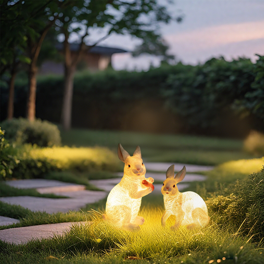 Art Deco Außenstehleuchte LED Kaninchenform Weiß Garten