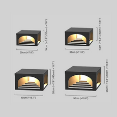Minimalistische Außenlampe LED Rechteckig Schwarz Metall Außen