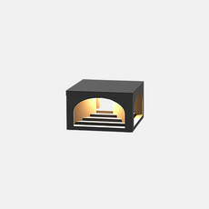 Minimalistische Außenlampe LED Rechteckig Schwarz Metall Außen
