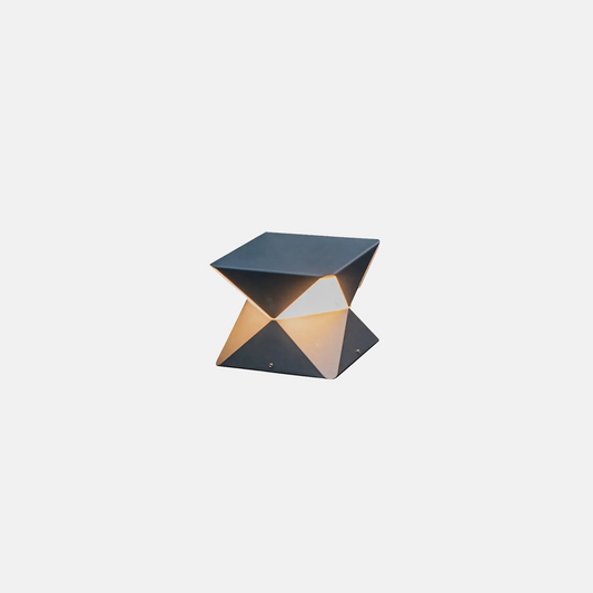 Moderne Außenlampe Schwarz Metall Glas Geometrische Außen