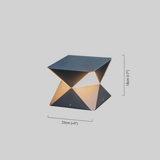 Moderne Außenlampe Schwarz Metall Glas Geometrische Außen