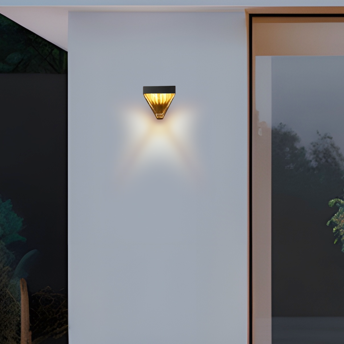 Moderne Außenwandleuchte LED Unregelmäßig Metall Gold Terrasse/Garten