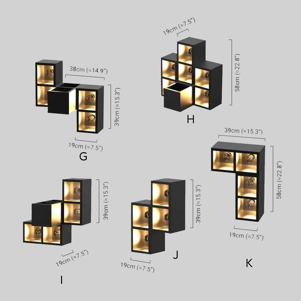 Industrielle Wandleuchte Schwarz Metall Glas Würfel Außen