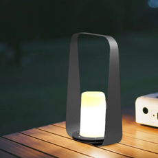 Minimalistische Außenleuchte LED Kerzenform Grau Acryl Terrasse/Garten/Balkon