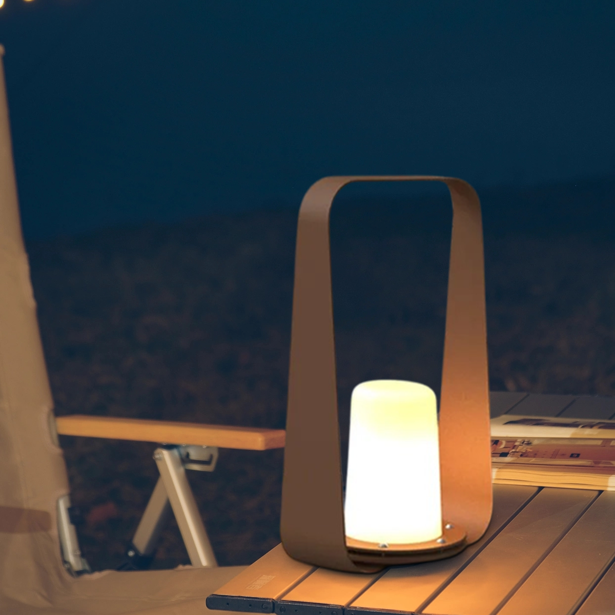  Minimalistische Außenleuchte LED Kerzenform Kaffee Acryl Terrasse/Garten/Balkon